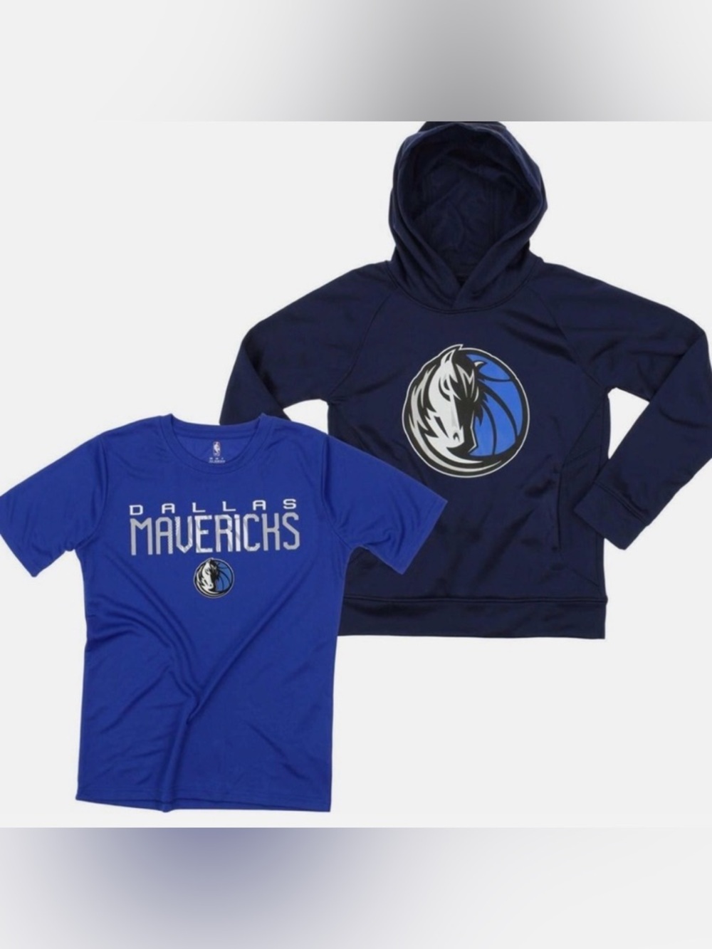 NWT Lot of 2x [NBA] Dallas Mavericks NBA Performance Sweatshirt & Shirt Youth M